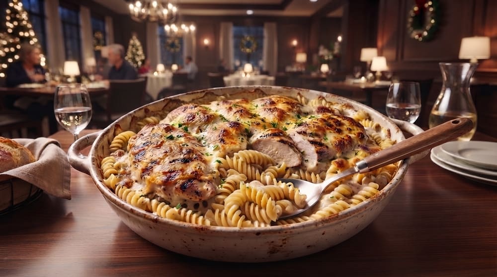 Oven-Baked Chicken Alfredo Pasta