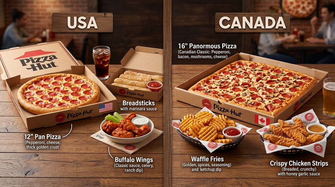 Pizza Hut Canada vs USA Menu: Differences & Pricing